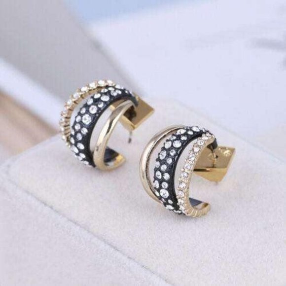 Alexis Bittar Floating Orb Huggie Crystal Earrings - Picture 4 of 7